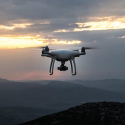 drone at dusk